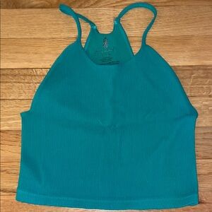 Free People movement Turquoise Ribbed Tank